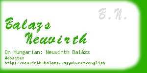 balazs neuvirth business card
