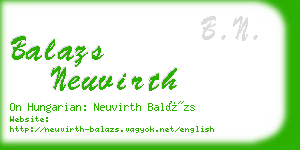 balazs neuvirth business card